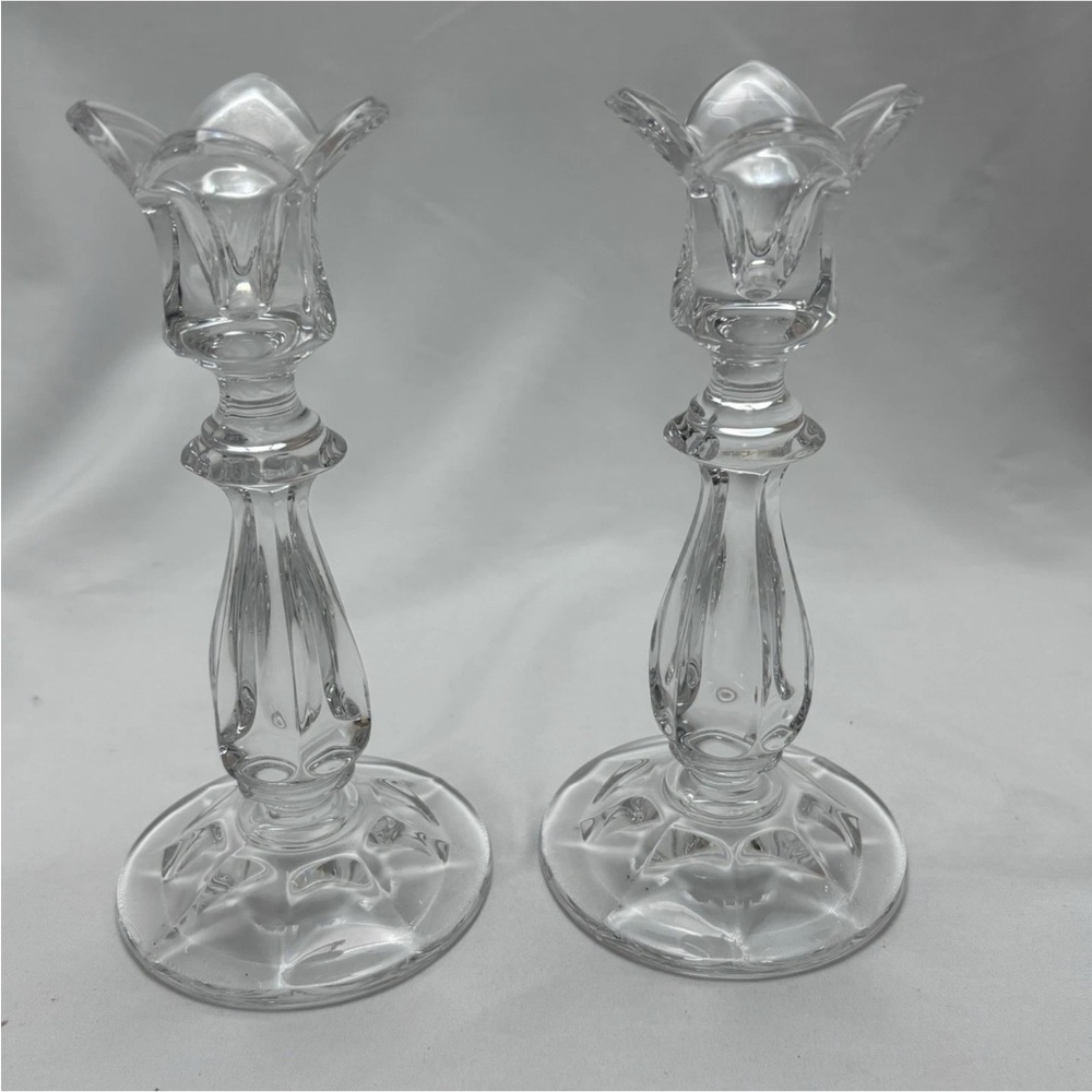 Vintage Quality Lead Crystal Candle Holders